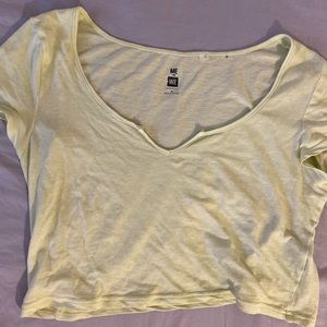 Neon green cropped top